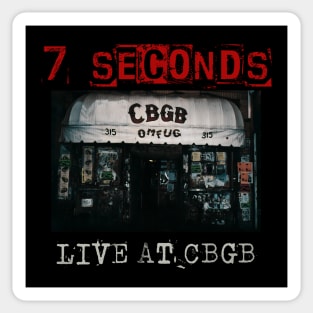 7 seconds live at cbgb Sticker